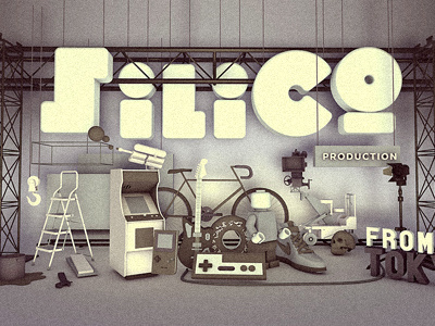 SILICO studio shot 3d 3d typography cinema4d lego poster