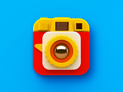 Toy Camera App icon 3d app icon camera cinema4d design icon ios real toy