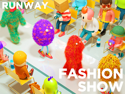 Fashion Show 3d c4d cg character cinema4d color fashion miniature octane runway toy