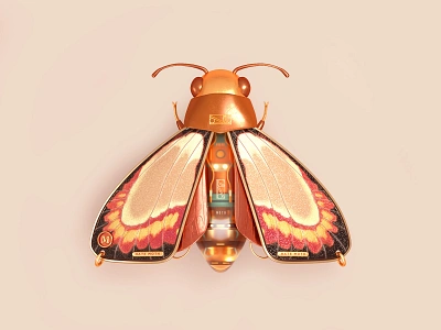 MOTH 3d accessories c4d cinema4d fashion insect moth octane