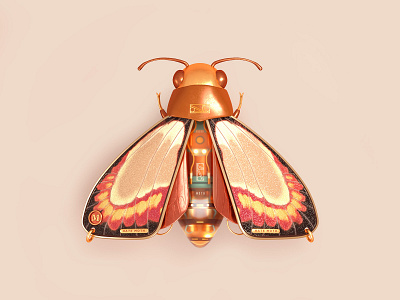 MOTH 3d accessories c4d cinema4d fashion insect moth octane