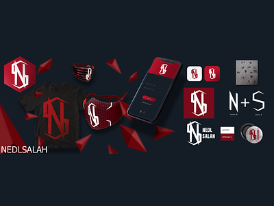 Nedlsalah® Personal Branding | NS | Monogram art branding design designs flat graphic design illustration logo vector