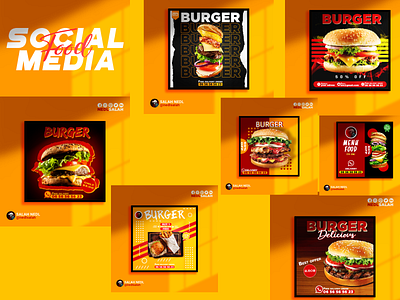 Social Media Design (Food) ad ads burger design designs facebook flat foood graphic design illustration photoshop