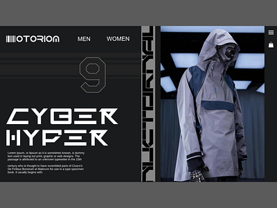 Cyber Hyper Vol. 1 cyberpunk dark ui fashion brand fashion design illustrator logo scifi streetwear techwear uidesign uiux webdesign website