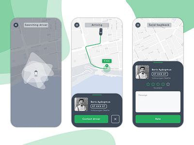 Taxi App UI Concept