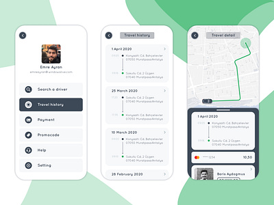 Taxi App UI Concept