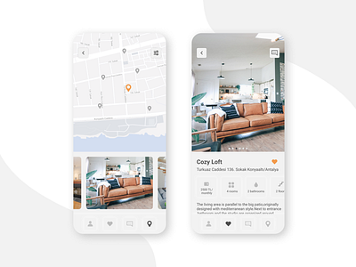 Real Estate UI Concept app design minimal realestate ui ux