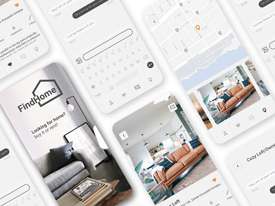 Real Estate App Concept app design minimal rental ui ux