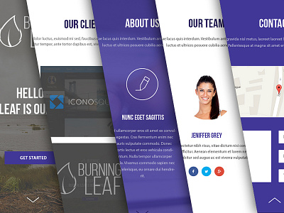 Burning leaf - Webdesign design features homepage ui ux website