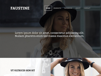Faustine - webdesign design homepage navigation ui ux website