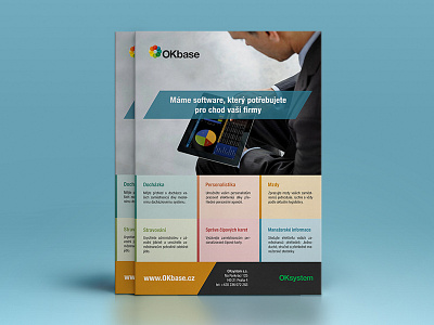 Business software leaflet business color design leaflet print software