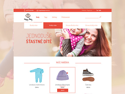 HappyBaby.cz - Homepage baby clothing ecommerce happy homepage kids ui ux webdesign website