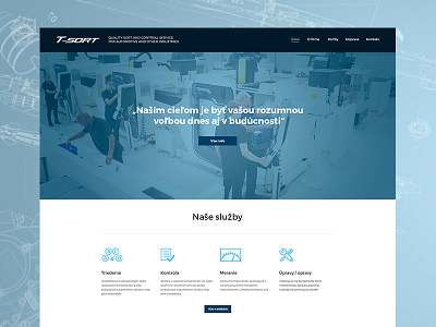T-Sort - Website design automobile blue car clean corporate industry montserrat tech technology webdesign website