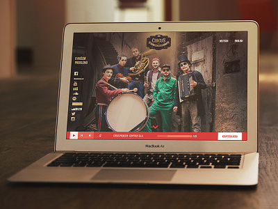 Circus Problem - Website design band design gold music red website