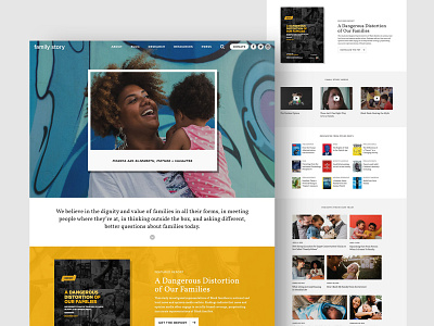Website Design, Branding + Creative for Family Story brand brochure design logo non profit nonprofit website