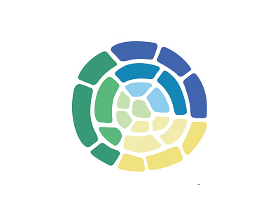 Communitas Logo blue circle green health logo non profit stone yellow