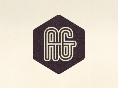 Ag Logo developer hexagon lettering logo mark