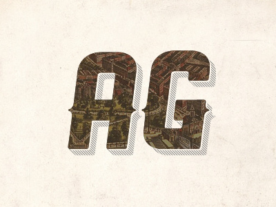 AG Logo developer hexagon lettering logo map mark