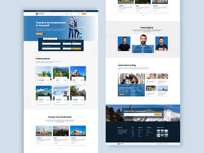 Travel Agency Web Template UI design travel agency ui ux web ui website template uidesign web design