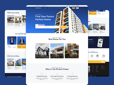 Real Estate Website design landing page landing page design layout real estate redesign responsive ux web template web ui webdesign