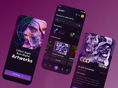 NFT Marketplace - Mobile App UI design