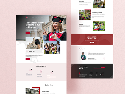 Education Landing Page UI Design