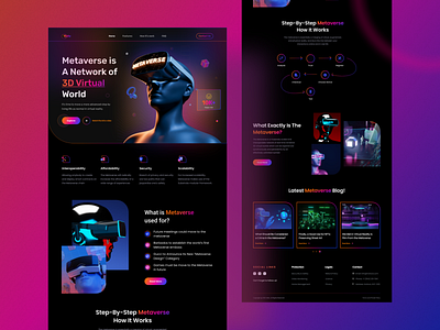 Metaverse Landing page Ui design