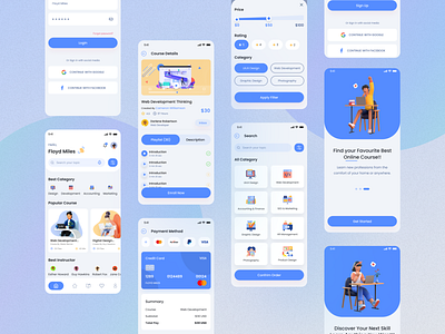 Online Course Mobile App UI Design