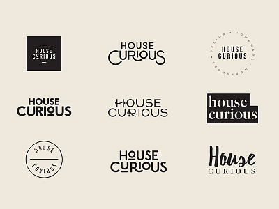 House Curious 1 branding design food homeware house icon logo mark monogram workshop