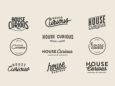 House Curious 2 branding design food homeware house icon logo mark monogram workshop