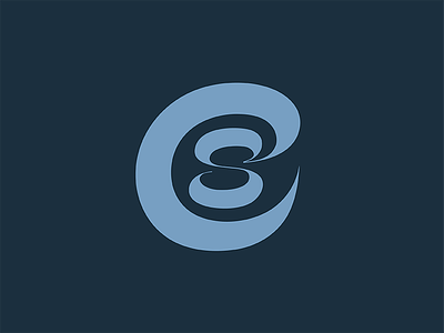 CS Logo blue c logotype monogram s. logo type typography vector