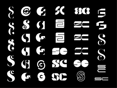 SC Monograms branding c concepts logo mark monogram s sc