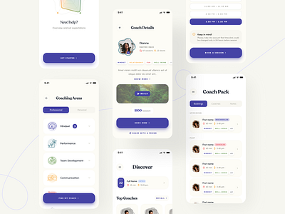 Hello Coach app branding design design system flat graphic design interface minimal mobile motion graphics startup typography ui user experience user interface ux visual identity