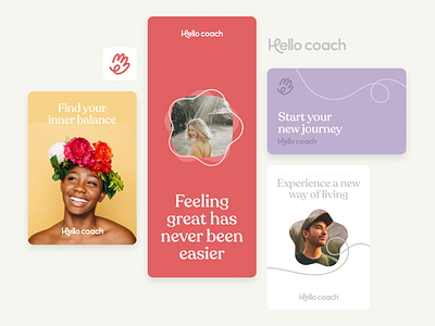 Hello Coach app branding design design system flat graphic design interface minimal mobile startup typography ui user experience user interface ux visual identity