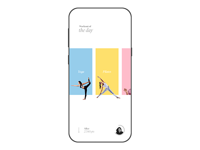 Workout app app branding design flat minimal product productdesign study typography ui ux