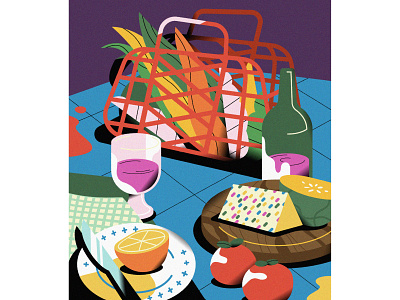 Still Life #02 color flat food graphic illustration illustrator life stilllife vector