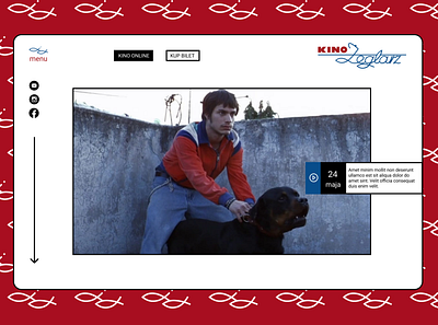 kino żeglarz website redesign figma figmadesign minimal ui uidesign ux webdesign