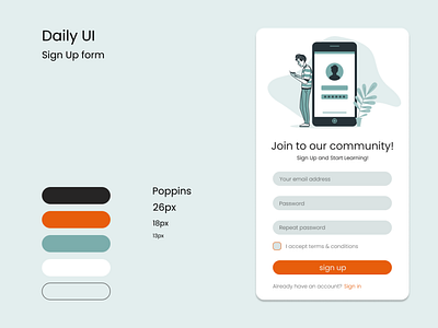 Sign Up form / Daily UI challenge