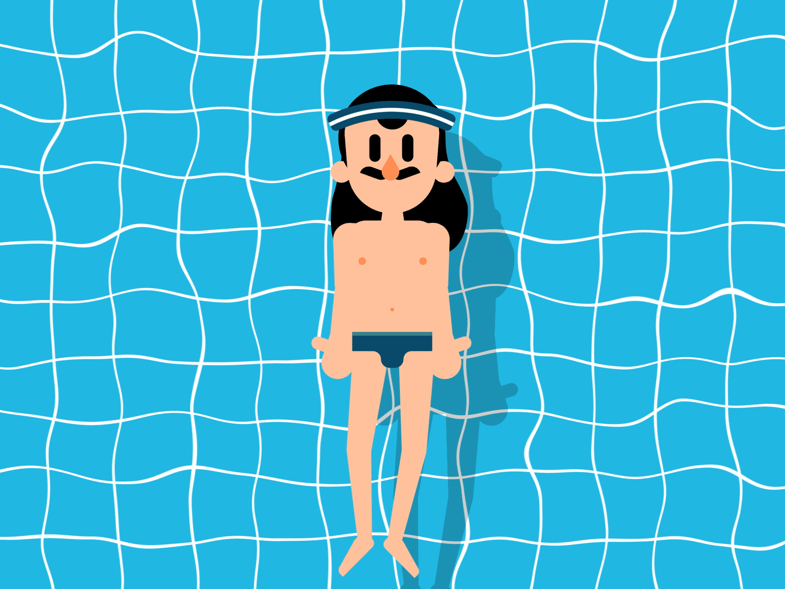 Swimming Guy animated gif animation