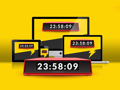 Startupin24h timer clock illustration red responsive time timer watch yellow