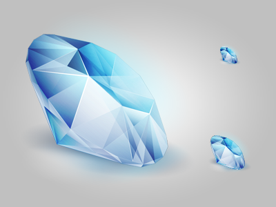Diamond blue diamond gem glow icon photoshop