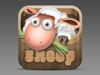 Sheep basket game grass icon ios photoshop sheep vector