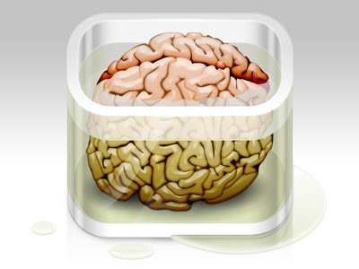 Brain in formaldehyde brain container formaldehyde icon ios laboratorium photoshop vector