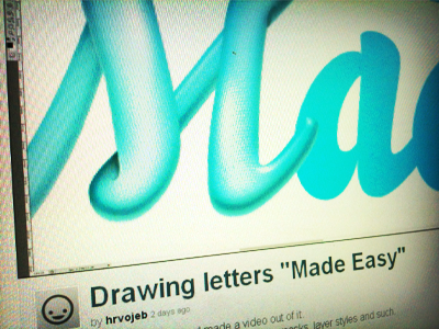 Drawing letters "Made Easy" process video
