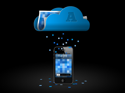 Cloud blue cloud icon illustration iphone snow