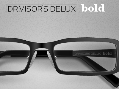 Dr. Visor's Delux Bold bold glasses photoshop product vector