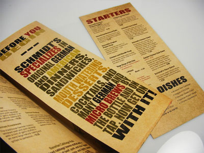 Restaurant Menu Rebranding