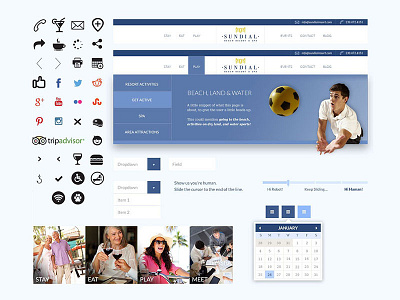 Beach Resort Website UI Branding