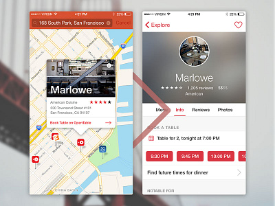 Deep link Map App to Opentable