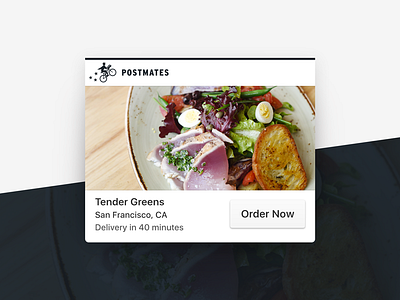 AppView Carousel Cards: Delivery ads appviews card deeplink delivery food mobile mobile web ui ux